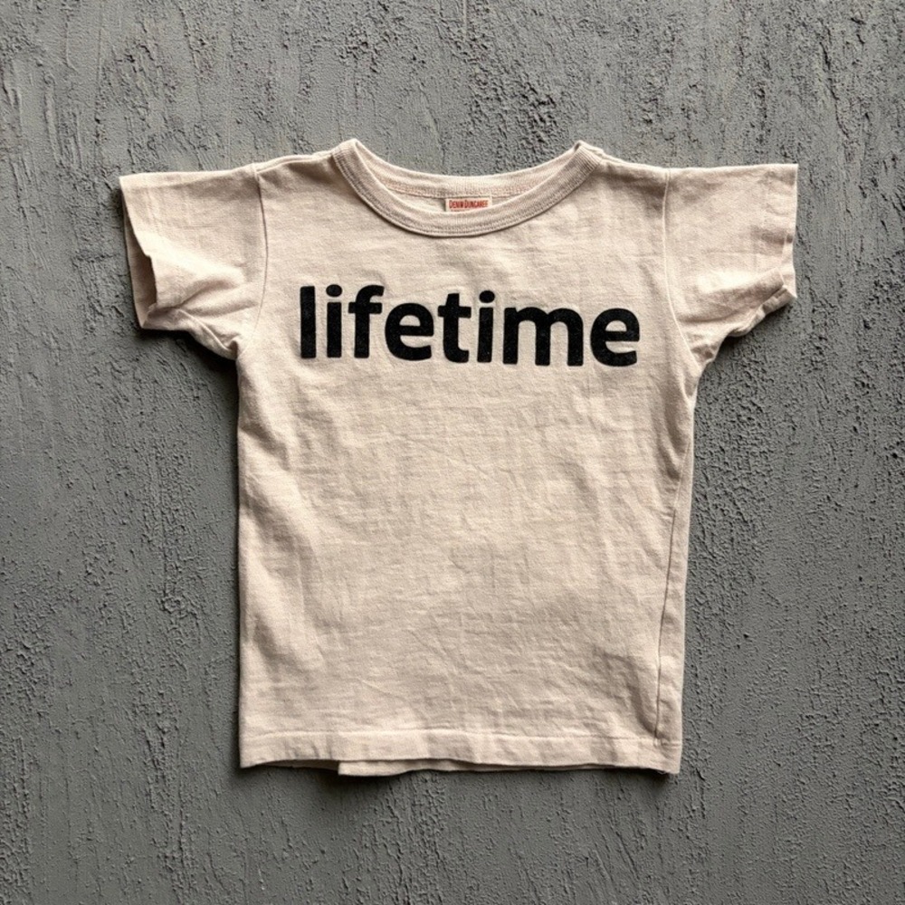 Denim & Dungaree T-Shirt Small 110CM White Lifetime Friendly Japan Baby Tee